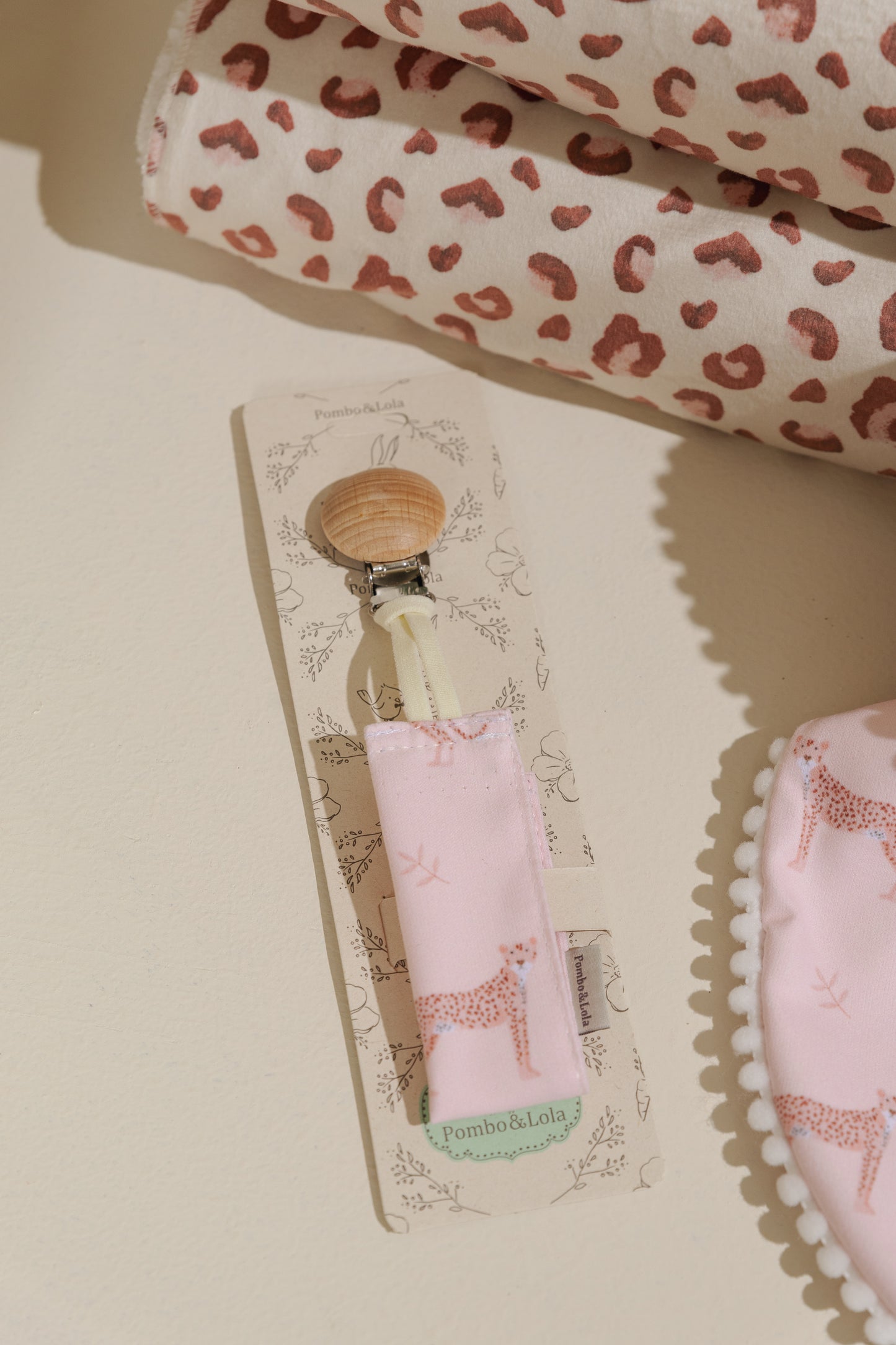 Pacifier clip animal print